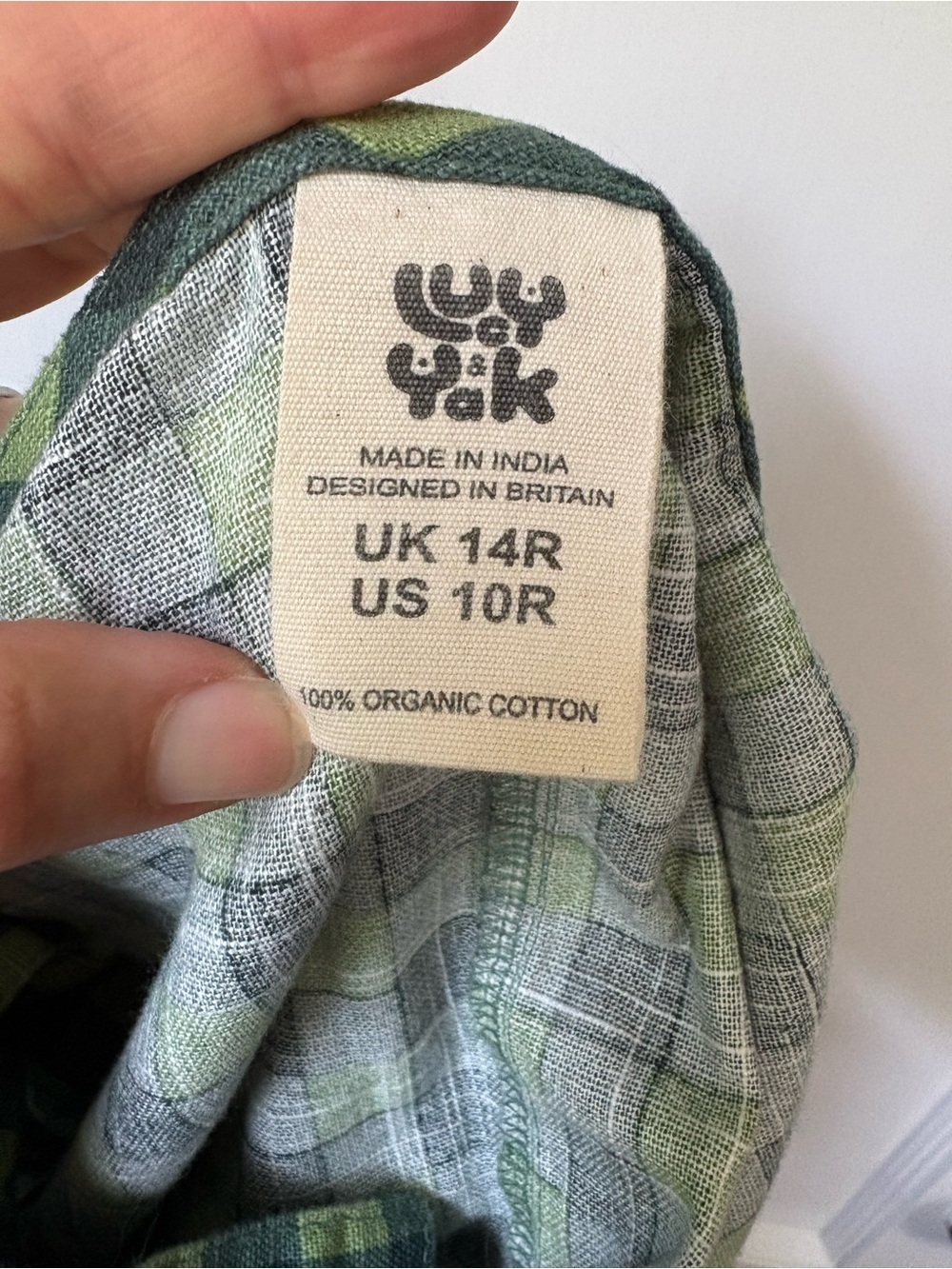 Lucy & Yak | Ali Slouchy Cotton Dungaree | Gabriella Gingham Print | UK 14/US 10 - Picture 9 of 9